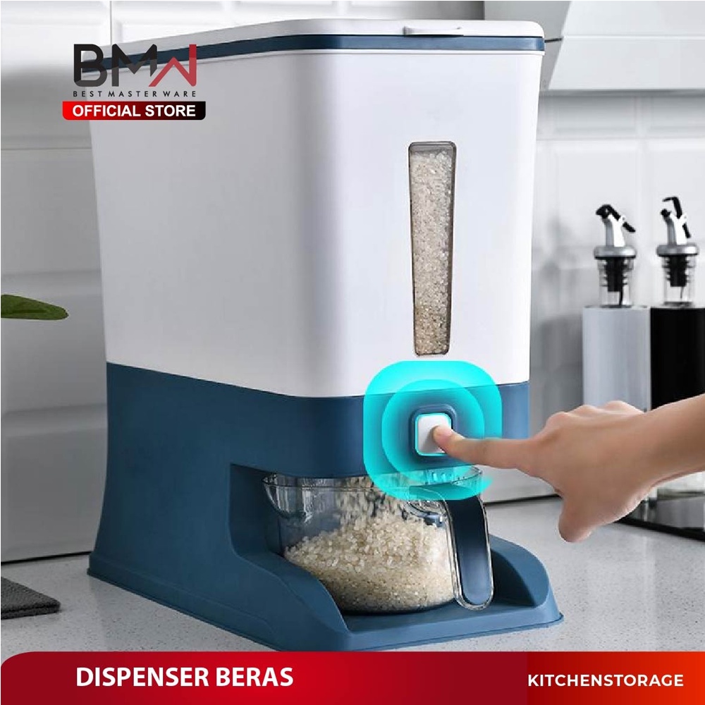 Jual SS - Dispenser Beras Tempat Penyimpanan Wadah Gandum Dengan Tutup ...