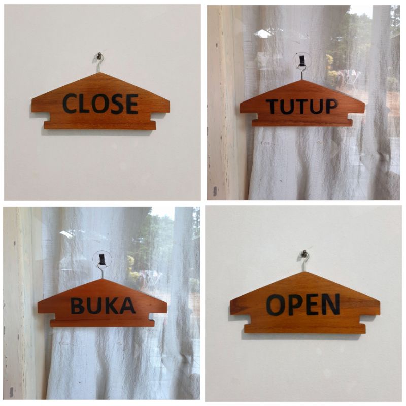 Jual Gantungan Open Close Buka Tutup Pintu Cafe Tanda Buka Tutup Cafe ...