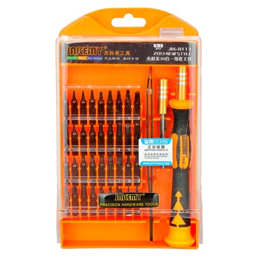 Jual 39 in 1 Repair Tool Kit Obeng Set Alat Service HP Laptop PC Pinset ...