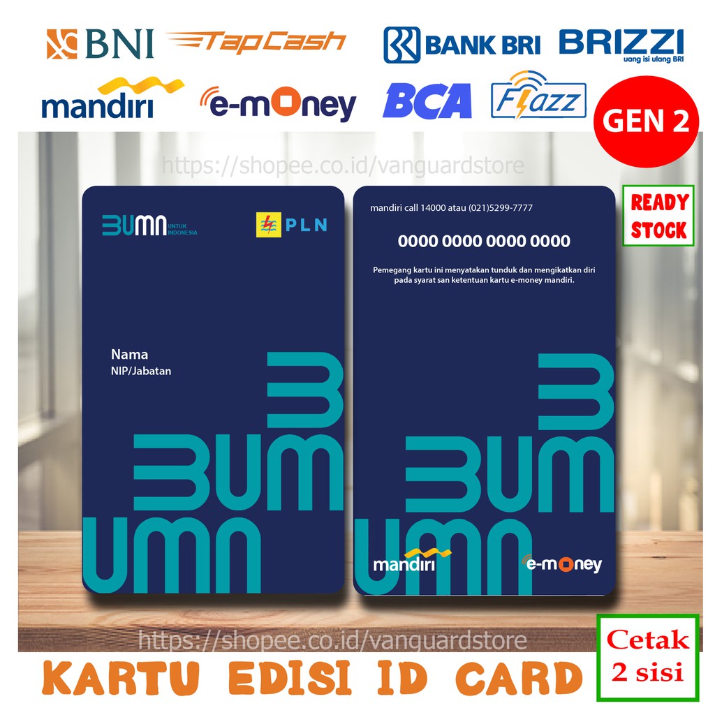 Jual KARTU E MONEY E TOLL ID CARD PLN NEW KARTU MANDIRI EMONEY BNI ...