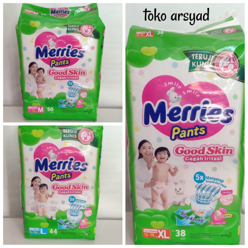Jual Merries Pants Good Skin M 48, L 42, XL 38, XXL 28 | Shopee Indonesia