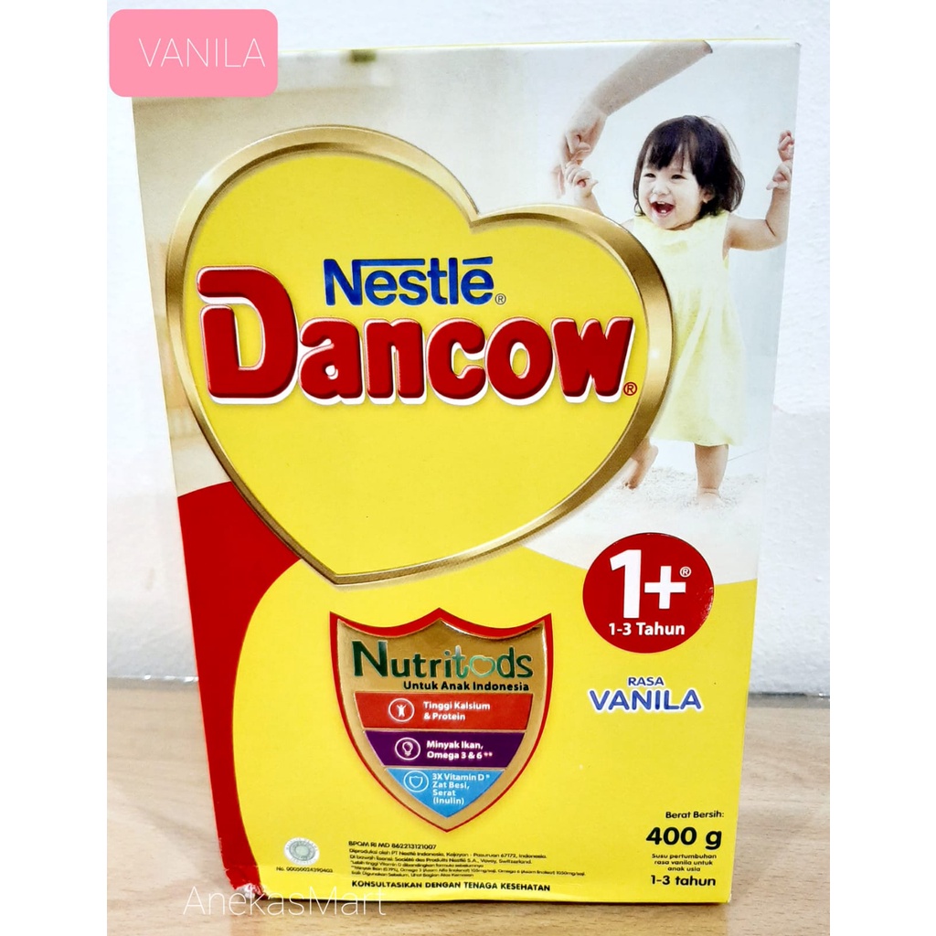 Jual Nestle DANCOW 1+ Vanila Susu Anak1-3 Tahun Box 400 Gr | Shopee ...