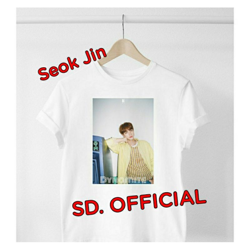 Jual Kaos Bangtan JIN Dynamite Seok Jin Foto | Shopee Indonesia