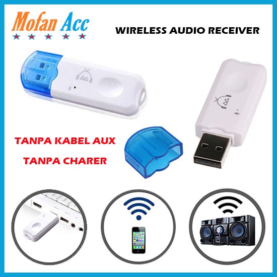 Jual USB Bluetooth Audio Receiver With Mic / Dongle Wireless HP Ke Speaker  Aktif Music Non Kabel