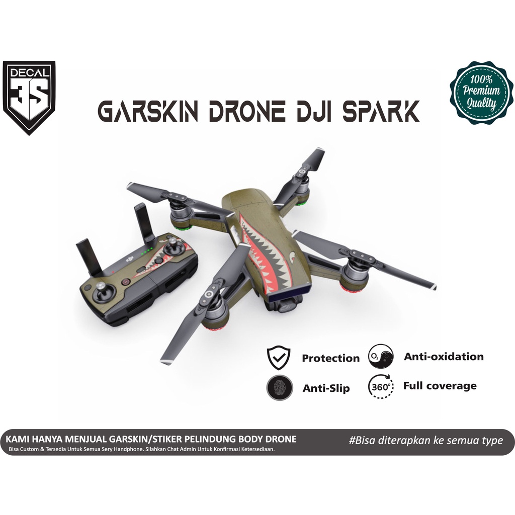 Jual GARSKIN DRONE DJI SPARK BISA CUSTOM GAMBAR DAN BAYAR DITEMPAT