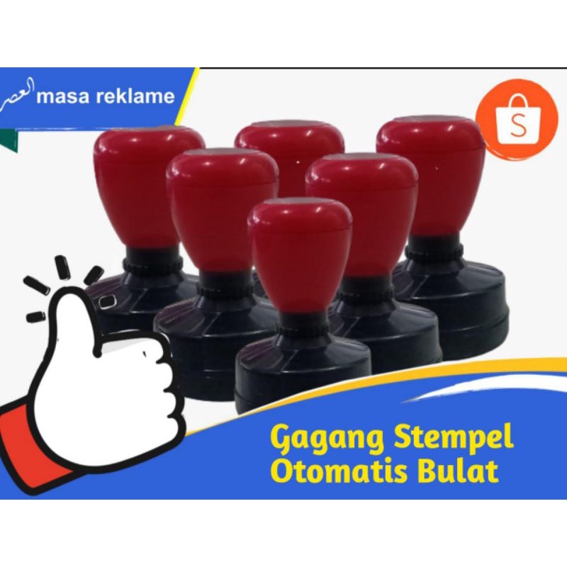 Jual Gagang Stempel Otomatis Stempel Warna Stempel Flash Bulat D Shopee Indonesia