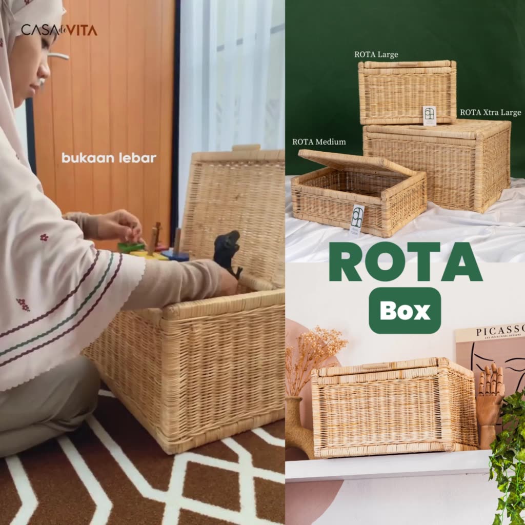 Jual Storage Box Rotan Besar ROTA / Box Penyimpanan Rotan Serbaguna ...
