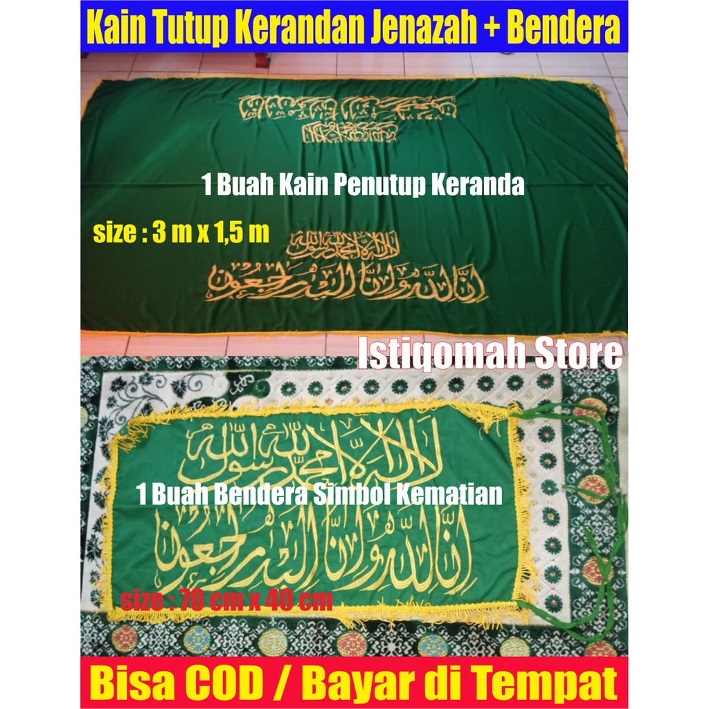 Jual PROMO 1 Buah Kain Tutup Penutup Keranda Jenazah + 1 Bendera Simbol ...