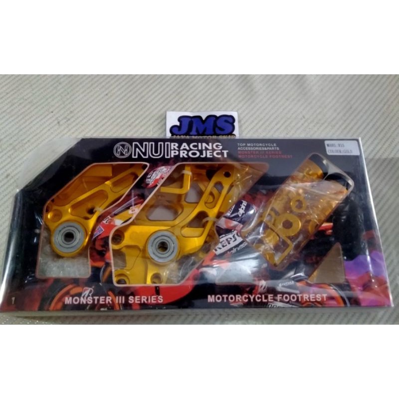Jual Step Underbound NUI Racing Monster 3 R15V2 Lipatan Gold | Shopee ...