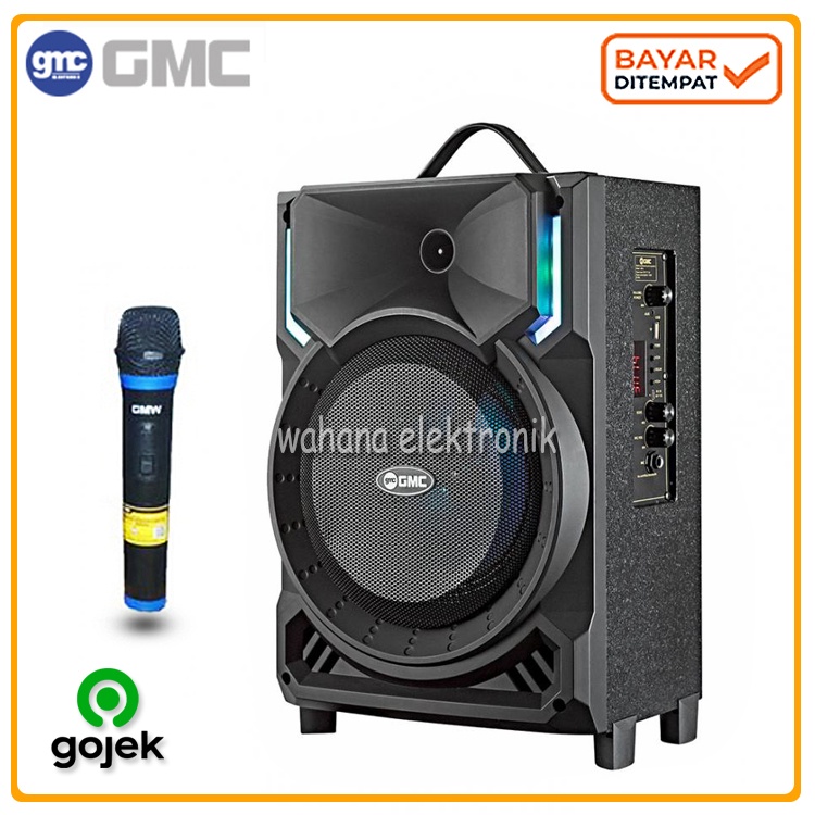 Jual Speaker Aktif Portable GMC 8inch 897H 897R / Speker Bluetooth ...