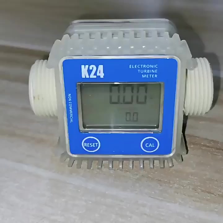 Jual K24 Turbine Digital Flow Meter 1 inch LCD Flow meter Digital ...