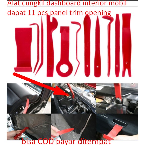 Jual Alat cungkil dashboard interior mobil dapat 11 pcs panel trim ...