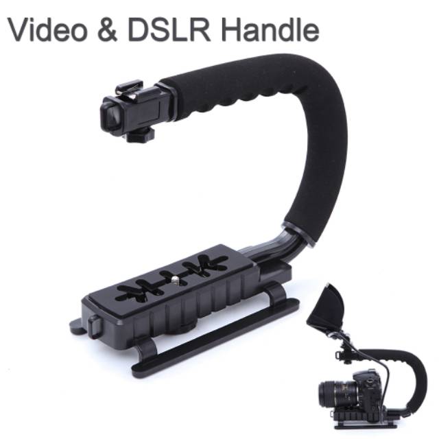 Jual Camera Stabilizer Grip Video Handle C Shape for DSLR | Shopee ...