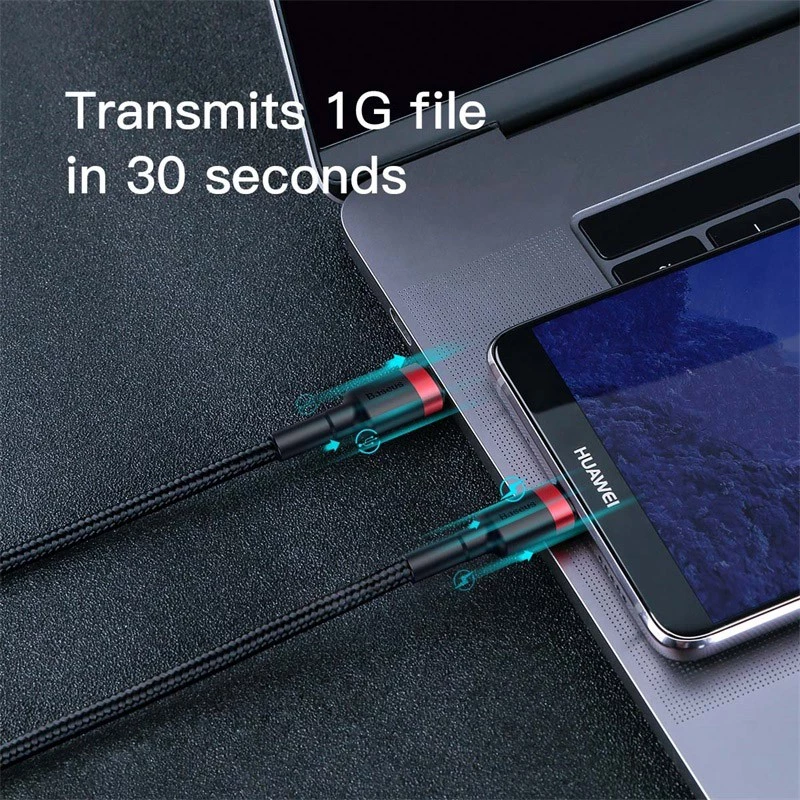 Kabel Data Baseus Cafule Type-C to USB C Cable PD2.0 60W Fast Charging (20V 3A)