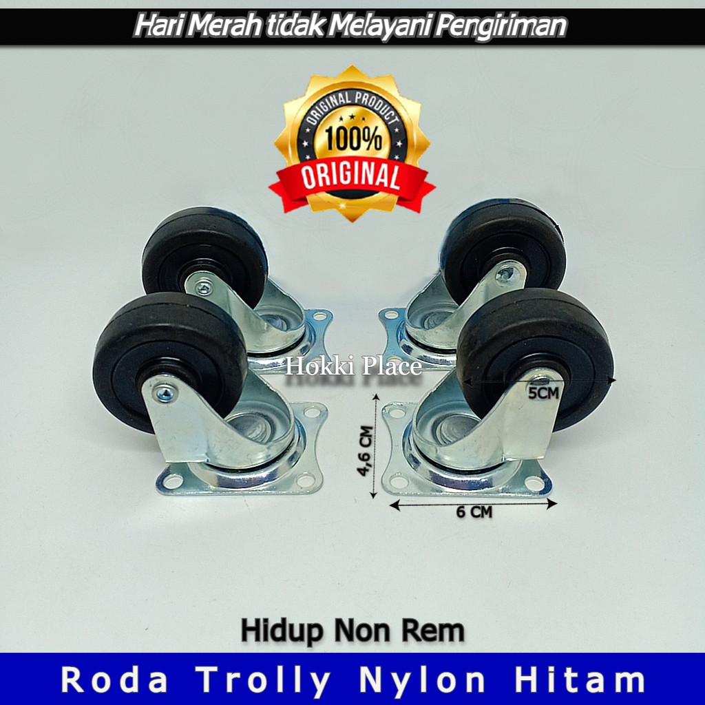 Jual Roda Gepeng Karet Hitam Inch Hidup Non Rem Izm Shopee Indonesia