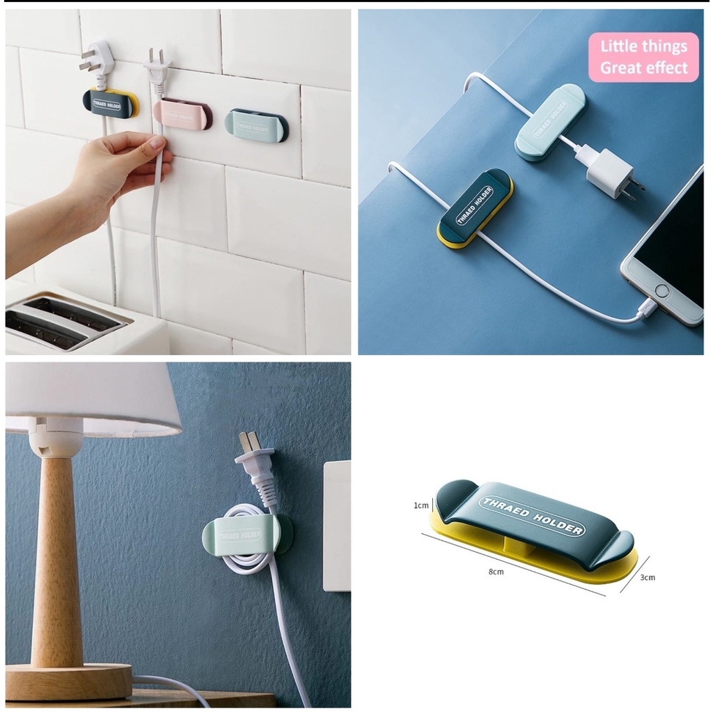 Jual Thread holder gantungan kepala kabel perapih kabel listrik clip ...