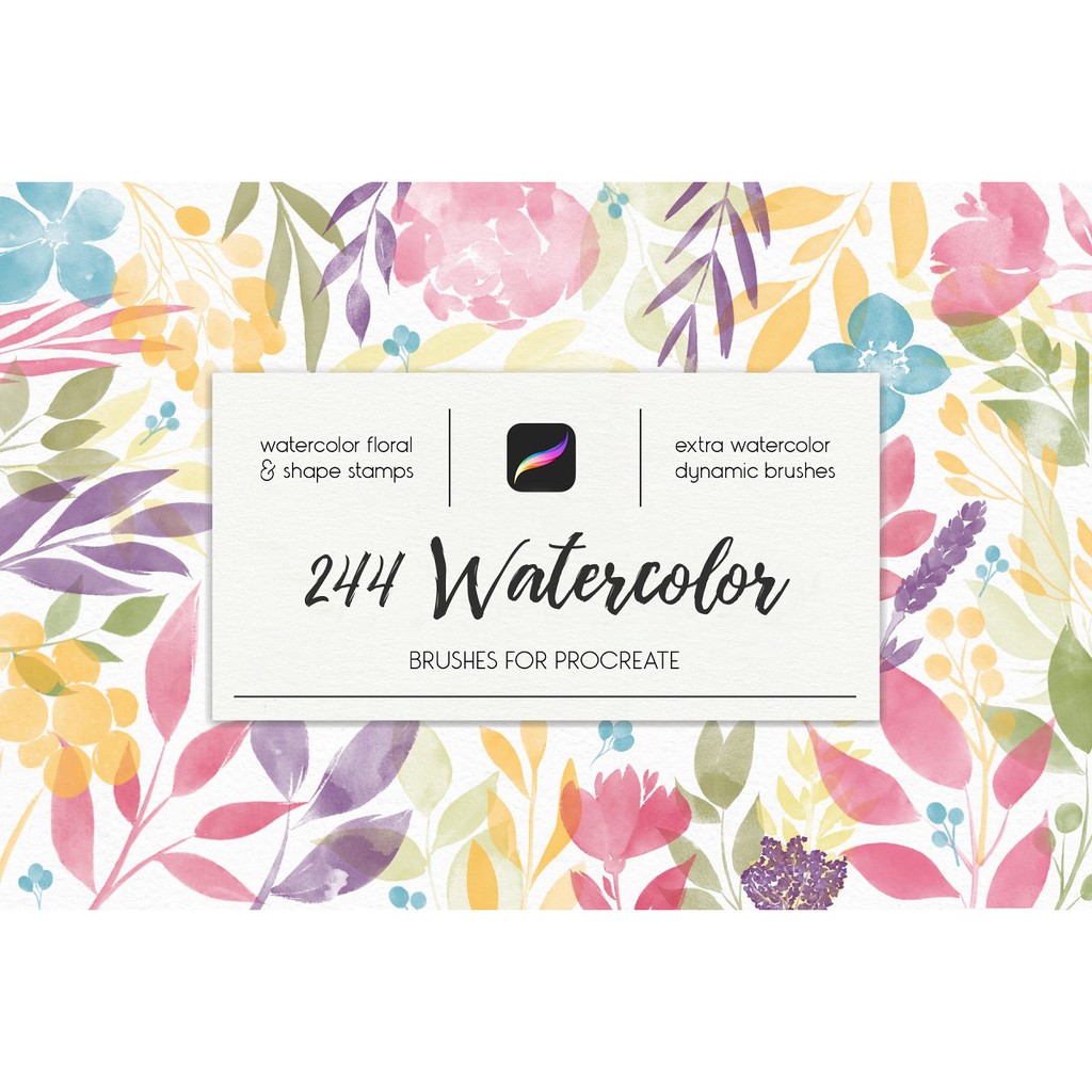 Jual Procreate Brush - 244 Watercolor Brushes for Aesthetic Brush ...