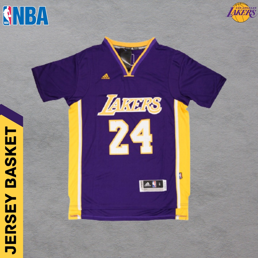 Jual JERSEY BASKET SWINGMAN NBA LA LAKERS KOBE BRYANT SHORTSLEEVE UNGU