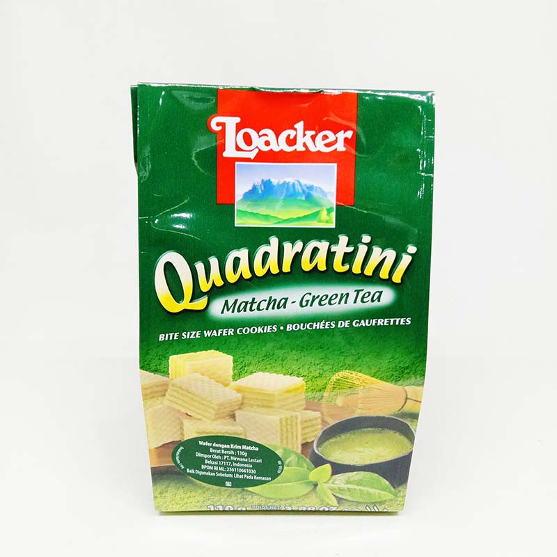 Jual LOACKER QUADRATINI MATCHA WAFERS 110 G | Shopee Indonesia