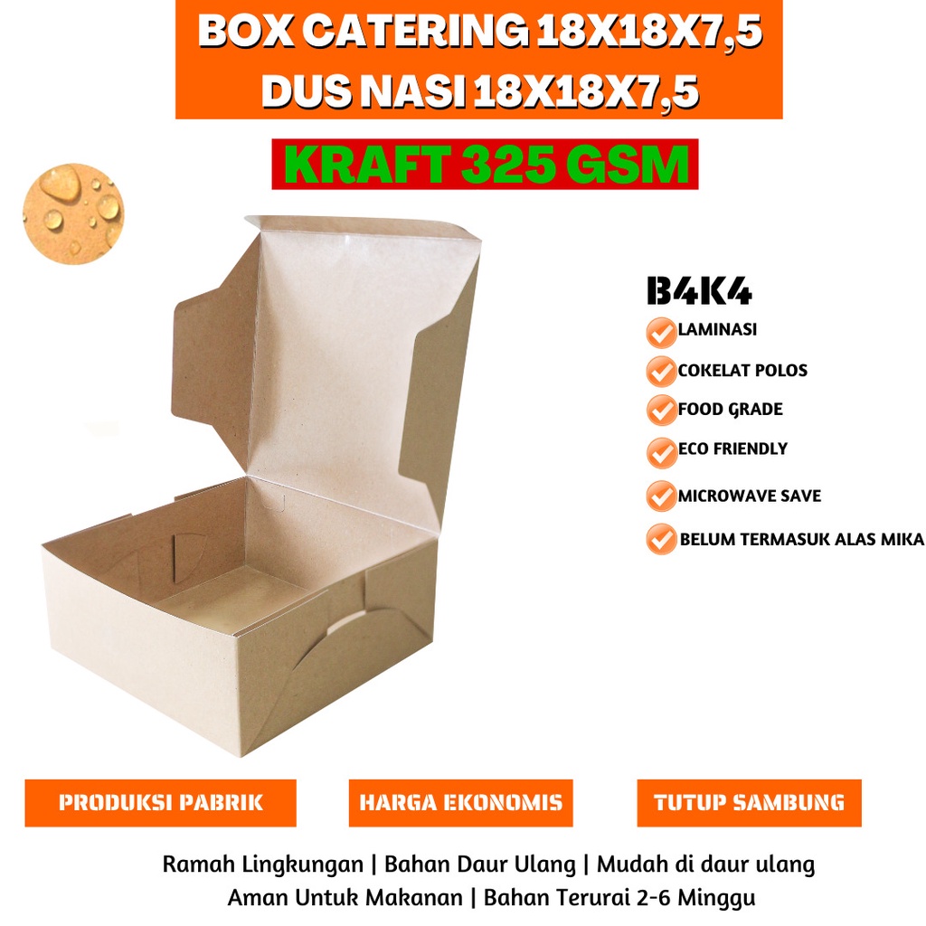 Jual Dus X Tebal Gsm Box Catering Dus Nasi Catering B K Laminasi Shopee Indonesia