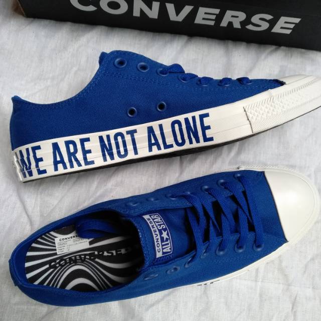 Jual Converse Ct Low We Are Not Alone Blue Original New Shopee Indonesia