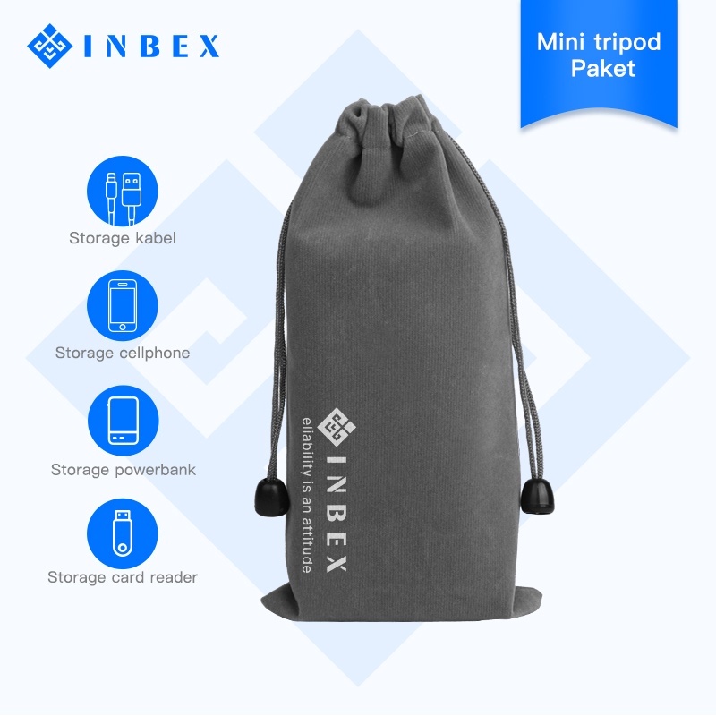 Jual INBEX Pouch Powerbank Earphone Cable Storage Bag - Handphone ...
