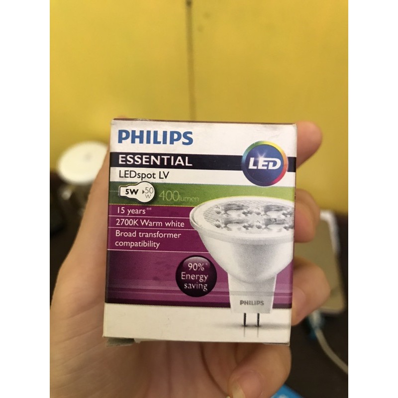 Jual lampu philip essential led spot lv 5watt 12V MR16 | Shopee Indonesia