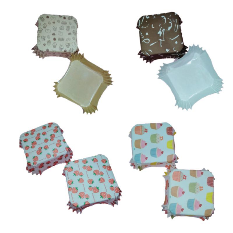 Jual PAPER CUP KOTAK / CETAKAN ROTI KOTAK 200 pcs | Shopee Indonesia