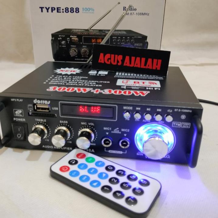 Jual KODE4v9Uj-- POWER AMPLIFIER BLUETOOTH SUBWOOFER 600WATT LED