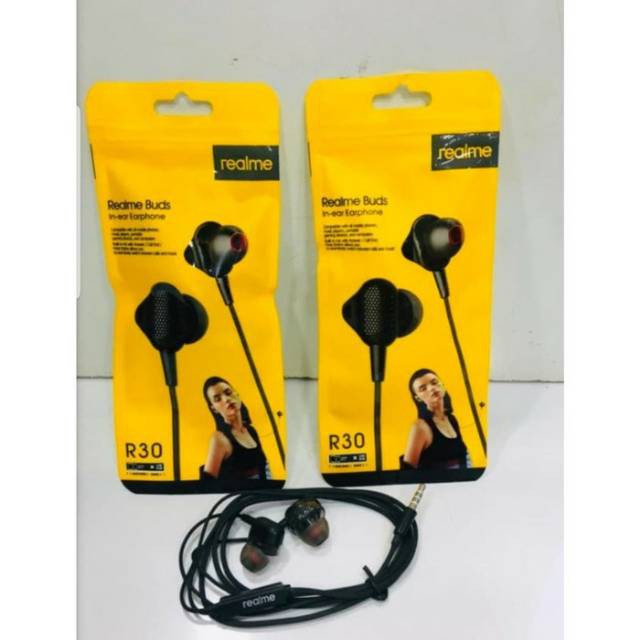REALME BUDS IN-EAR HEADSET HANDSFREE EARPHONE REALME R20 R30 REALME  PRO REALME X - Main Image