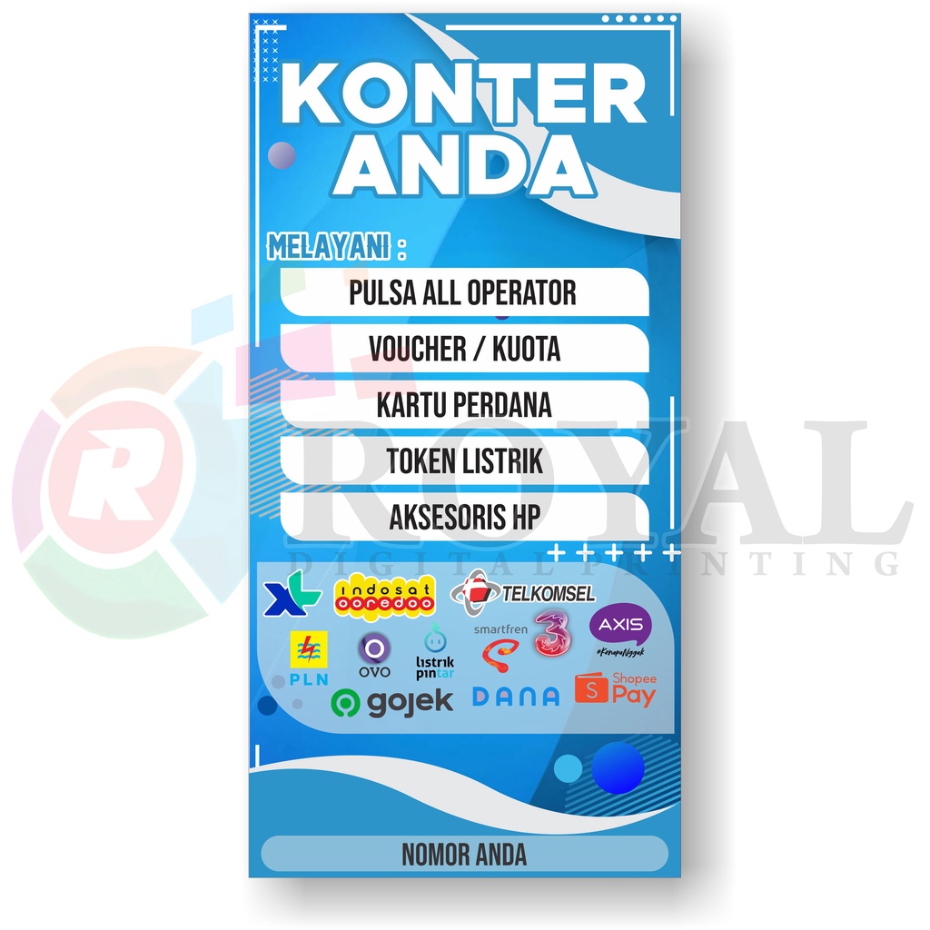 Jual Spanduk Banner Konter / Banner Konter / Aksesoris Konter / Banner ...