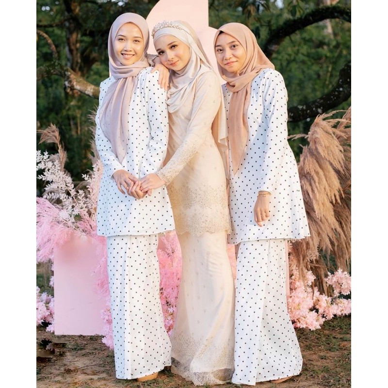 Jual Baju kurung Polka malaysia | Shopee Indonesia