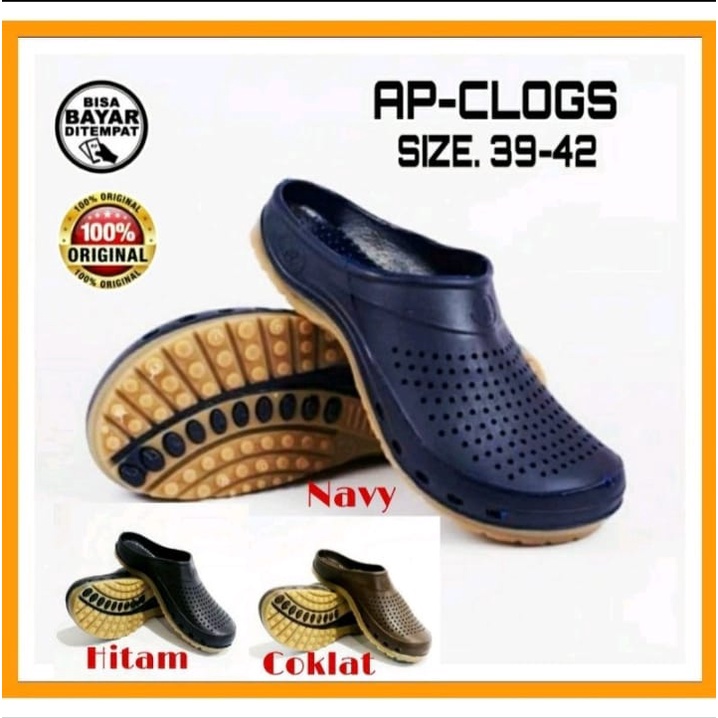 Jual COD SENDAL SEPATU AP CLOGS/SENDAL SLOP PRIA TERLARIS UK 39-43 ...