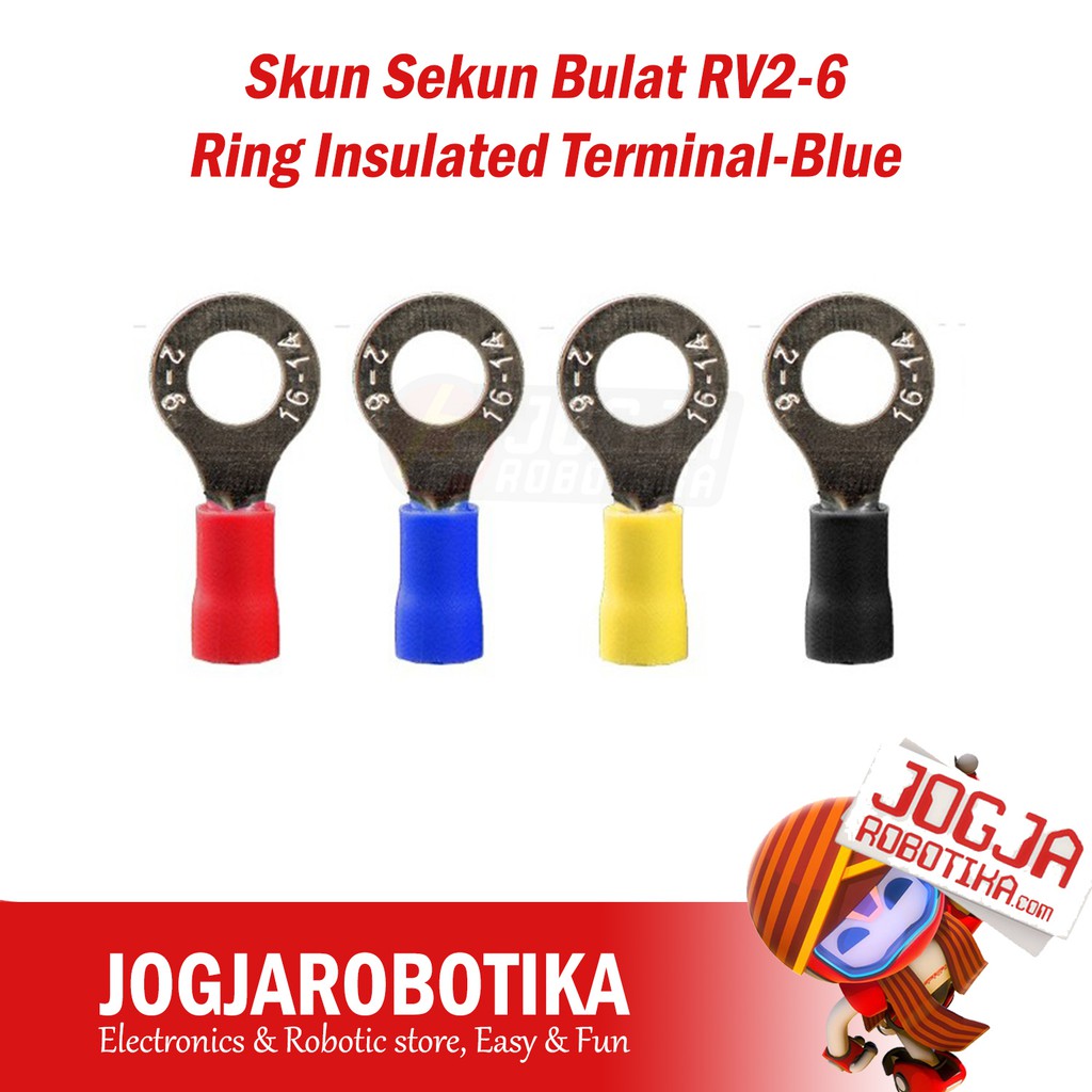 Jual Skun Sekun Bulat RV2-6 Ring Insulated Terminal-Blue | Shopee Indonesia