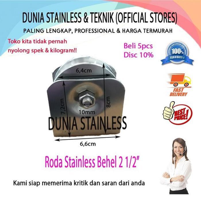 Jual Roda stainless 2setengah pintu pagar besi teknik bangunan almunium ...
