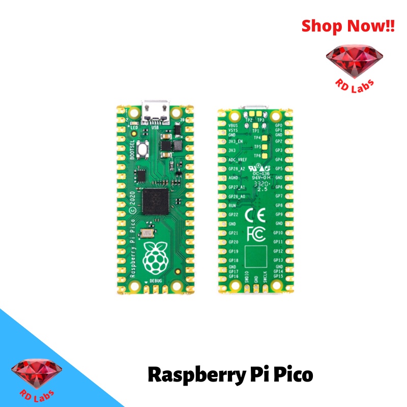Jual Raspberry Pi Pico RP2040 RP 2040 ARM Microcontroller Board ...