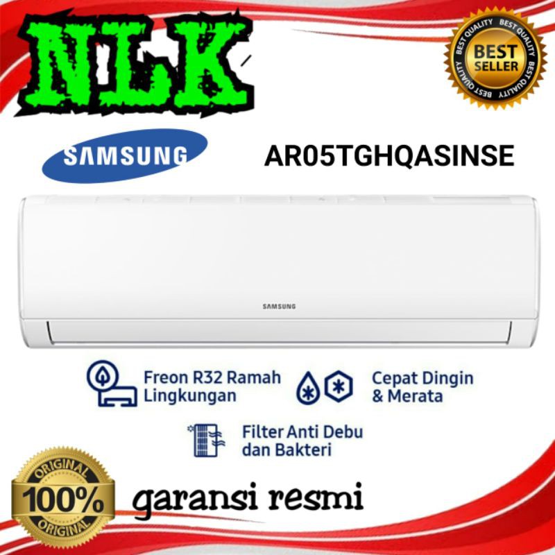 Jual AC SAMSUNG 1/2 PK + PASANG INSTALASI AR05 BGHQ FREON R410 0.5 PK ...