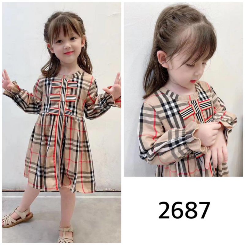 Jual DRESS ANAK PEREMPUAN IMPORT BURBERRY PITA Shopee Indonesia