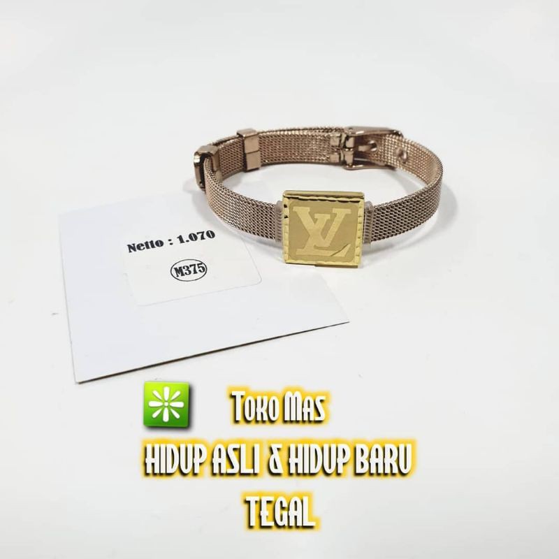 Jual Gelang emas louis vuitton kadar 375 berat 5.10 gr