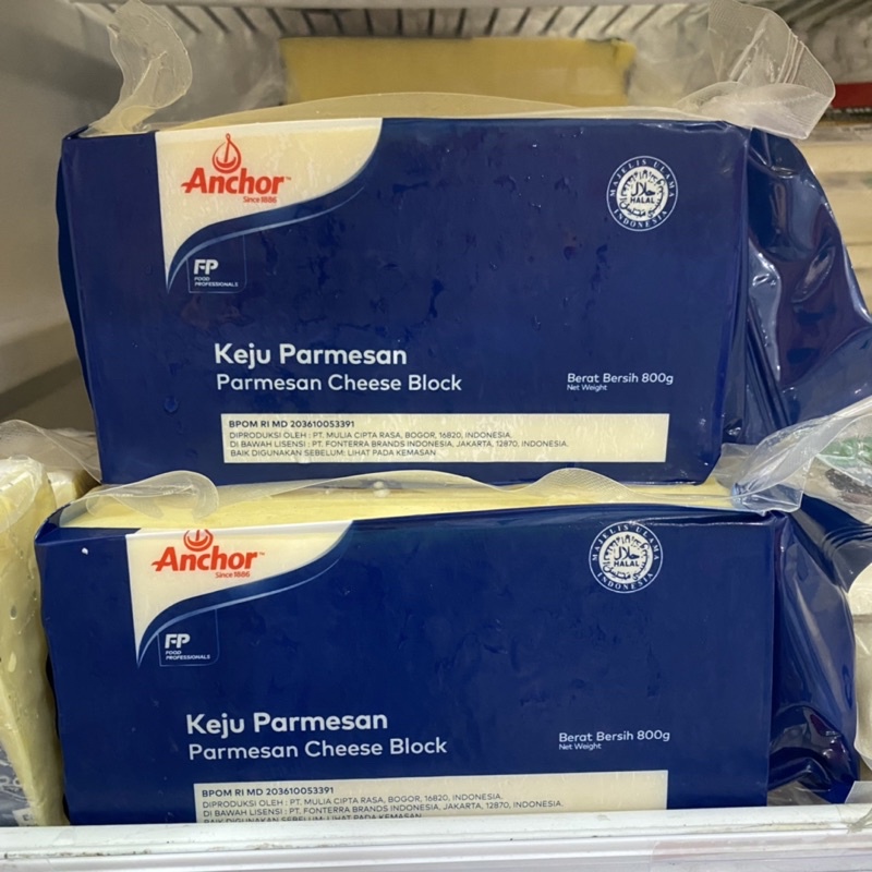 Jual ANCHOR PARMESAN CHEESE BLOCK 200GR & 800GR Shopee Indonesia