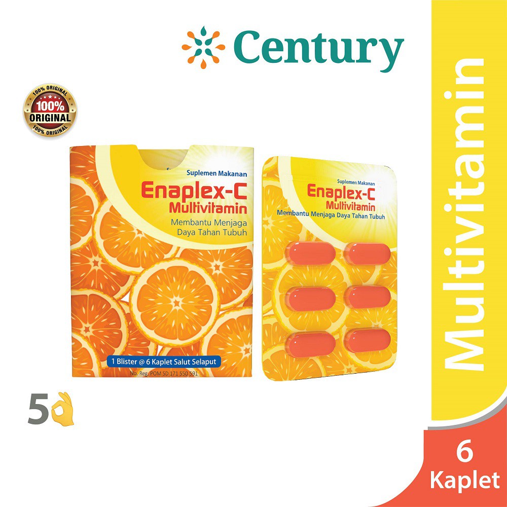 Jual Enaplex C Vitamin C And B Kompleks 1 Blister Isi 6 Kaplet Vitamin