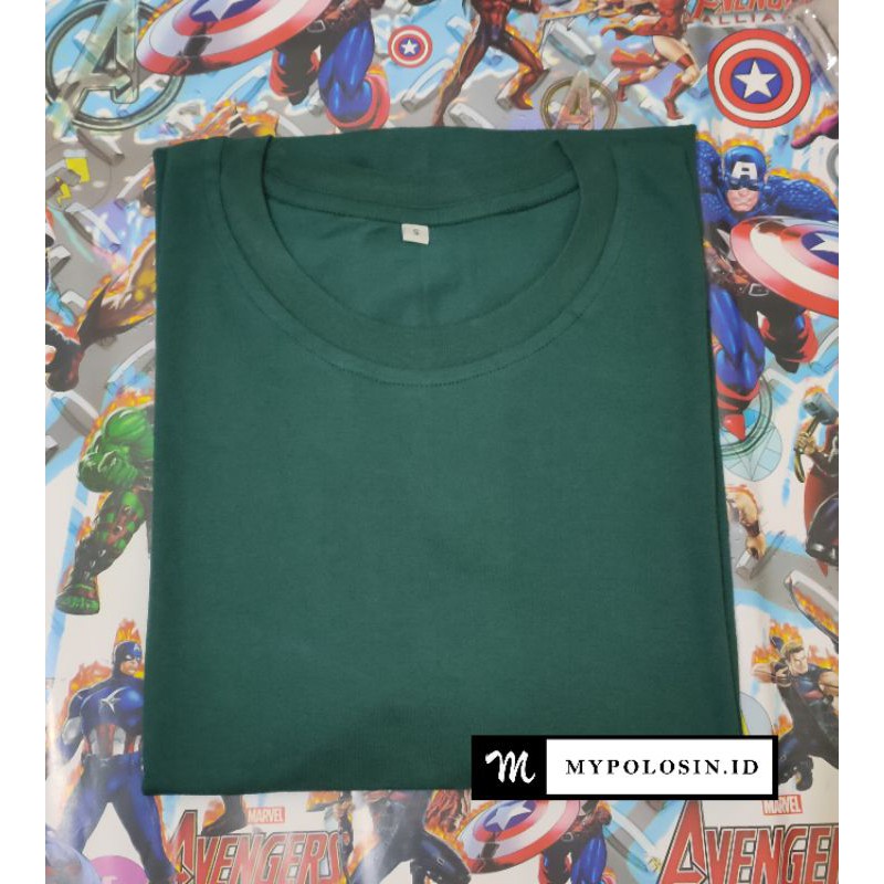Jual Baju Polos Hijau Botol 100% Catton Combed 30s | Shopee Indonesia
