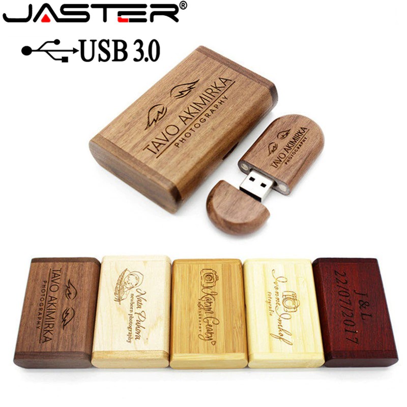 Jual JASTER High speed usb 3.0 LOGO wooden+Box Personal LOGO print pen ...