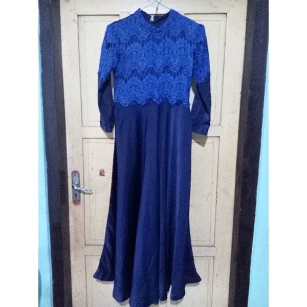 Jual Dress long dress muslim syar'i , dress pesta kondangan/ gaun
