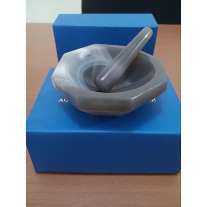 Alpha Nanotech Agate Mortar And Pestle (Inner Diameter 100 Mm; Inner Depth 30 Mm) (FBM) On