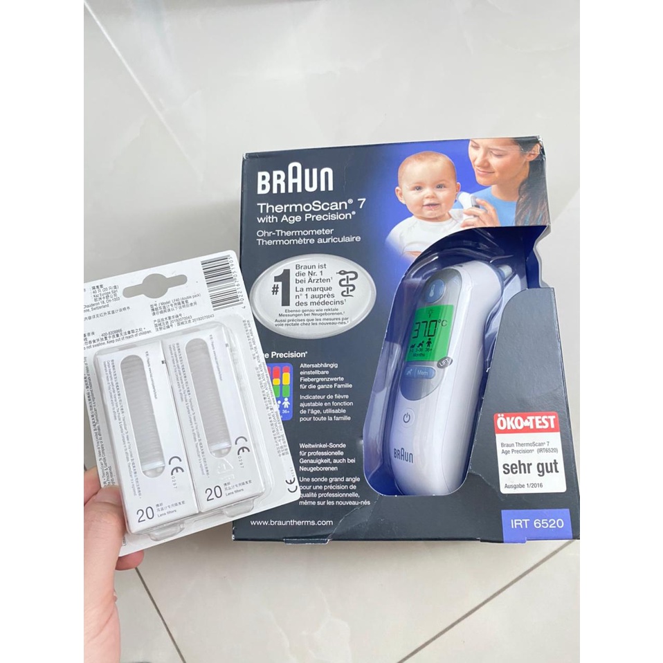 Jual Braun Thermoscan 7 IRT 6520 Ear Thermometer Free refill 2 box BNIB ORI Shopee Indonesia