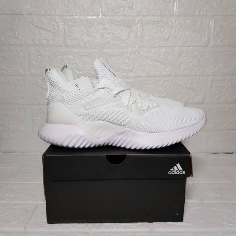 Adidas alphabounce full white best sale