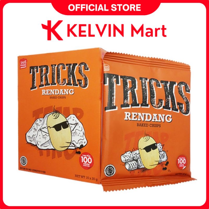 Jual Tricks Kentang Rendang Baked Crisps Potato pck 1 isi 10 pcs ...