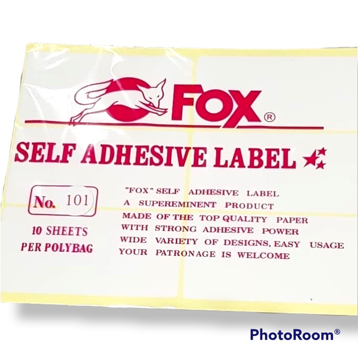 Jual Label Stiker Harga Fox No 101 isi 10 Lembar Label Undangan / Label ...