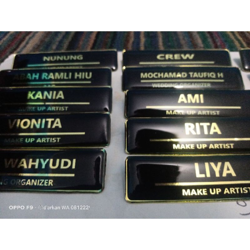 Jual Papan Nama Akrilik Name Tag Nama Dada Akrilik Custom Nama Logo